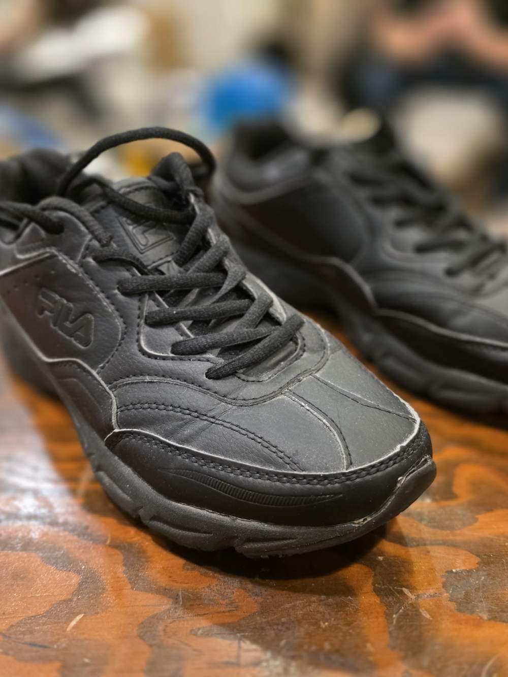 Fila Black Men's Athletic Lace-Up Sneakers